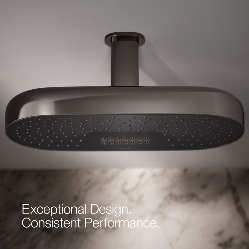 Statement™ 18" 2.5 GPM Oblong Rainhead, Vibrant Titanium