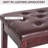 Duet- Keyboard Bench With Faux Leather Cushion And Robust Wooden Frame In Brown Piano Upholstery Base For Duets