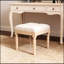 Petit banc rembourré, banc carré rembourré avec repose-pieds rustique, tabourets de coiffeuse pour chambre à coucher, 15,75 po x 15,75 po x 15,75 po