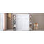 Grand lit escamotable mural avec portes de rangement-610221439