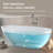 59" x 31" Freestanding Soaking Solid Surface Bathtub Stone Resin Bath Tub with Overflow and Pop-up Drain, Matte White-100845379
