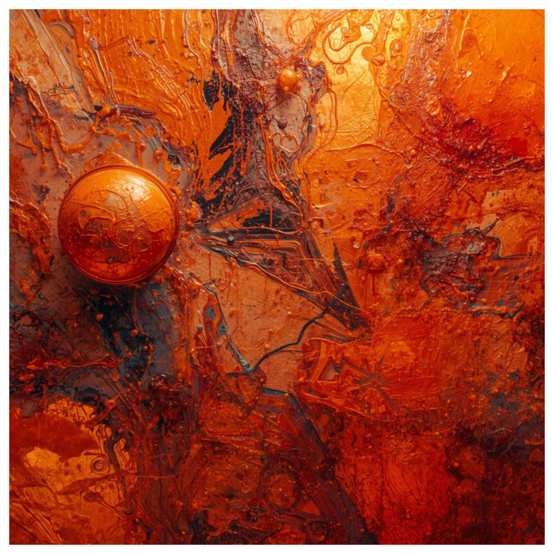 Couvertures orange à texture abstraite, L 50 po x H 60 po