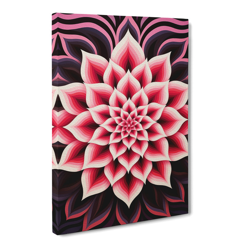 Lotus Flower Op No.3 - Wrapped Canvas, 60cm H x 40cm W x 3cm D
