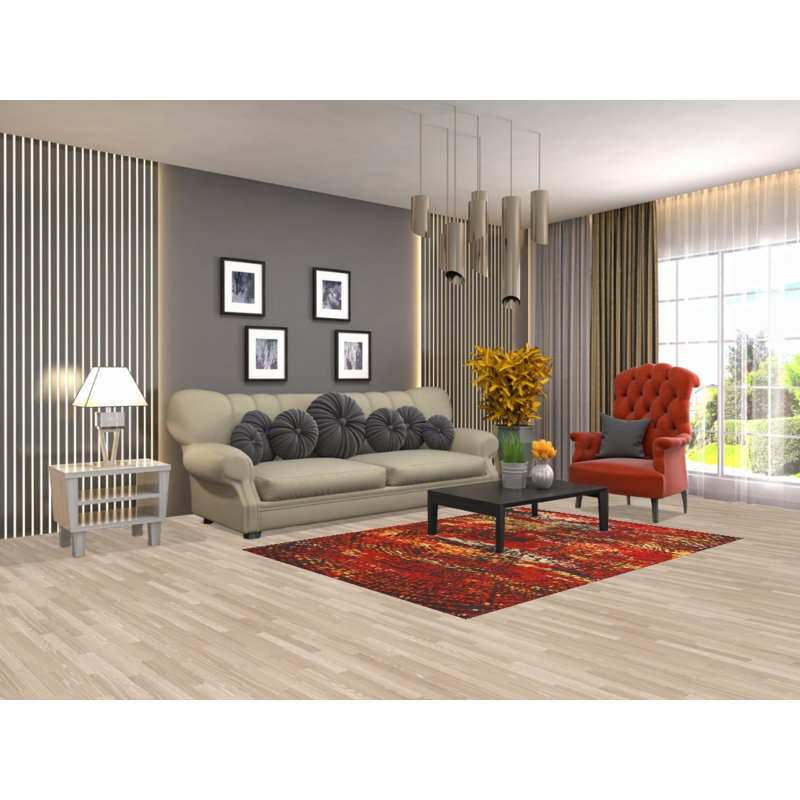 Tapis à motif abstrait All-Over 5 x 7