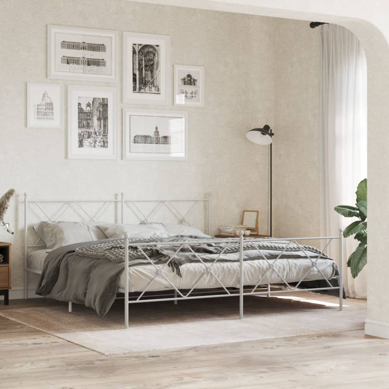 Primiano UK Bed, UK Super King - DE 180 x 213 cm, White