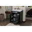 Meuble-lavabo autoportant de 61 cm (24 po) avec lavabo, tiroir rabattable, 3 tiroirs et armoire de rangement, noir