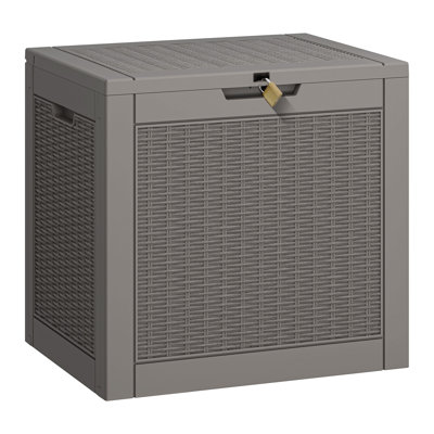 35 Gallon Lockable Storage Box Multi-Purpose Waterproof Outdoor Seat by KAMABOKO