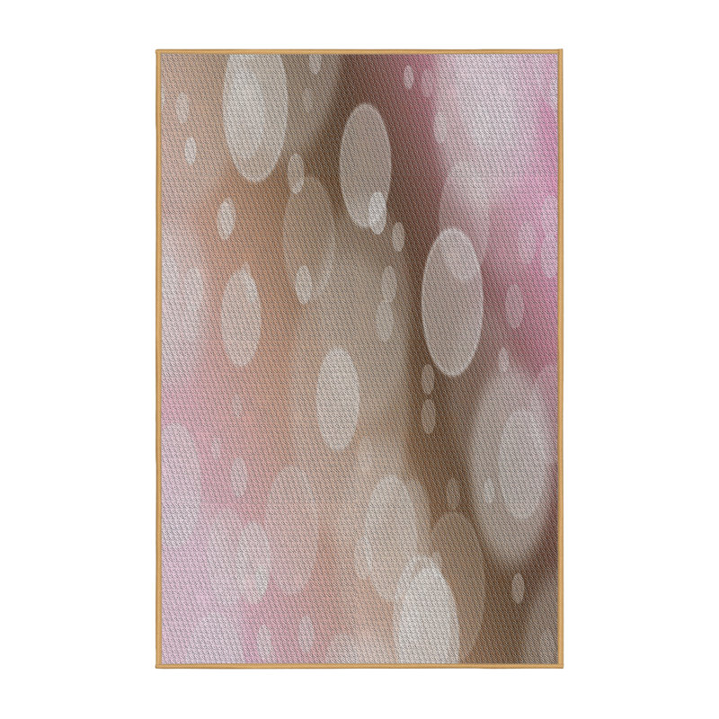 Tapis rose/brun à motifs, Rectangle 2 pi x 4 pi