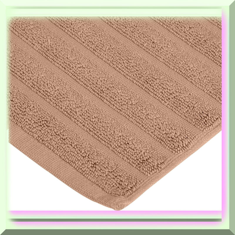 LuxWeave 1000G Premium Cotton Bath Mat Set - 2 Piece, Coffee Brown