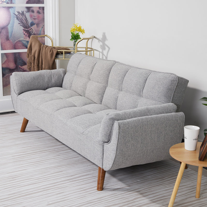Canapé-lit double rembourré 75,39 po, Grey