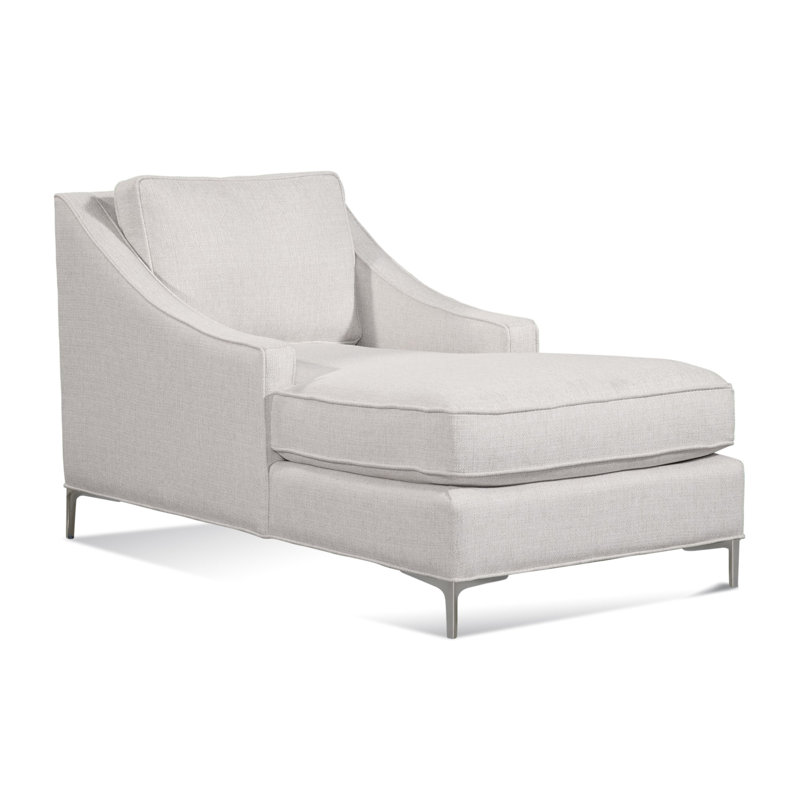 Chaise longue avec pieds en métal, Rayures salsa; 0210-21