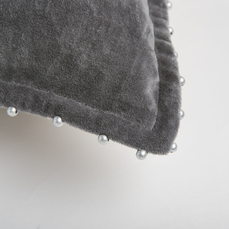  Decorative Cotton Throw Pillow, Dark Gray