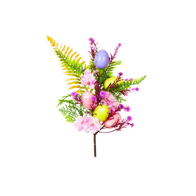 Easter Floral Picks With Eggs Artificial Easter Egg Bouquet Stems For Wreath Easter Tree  And Spring Home Decor