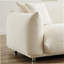 Oversized Loveseat Sofa With Sherpa Upholstery, Metal Legs, And 2 Pillows For Cozy Living Room Comfort-369115947