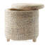 Repose-pieds rond 17 po avec rangement en jacinthe d'eau avec couvercle - Naturel-114977682