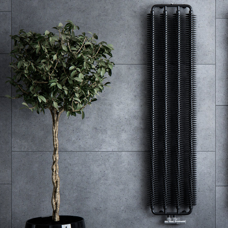 Ribbon V Vertical Designer Radiator, Black
