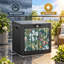 Coffre de jardin verrouillable et résistant aux intempéries de 40 gallons avec siège, coffre de rangement extérieur élégant Midnight Garden
