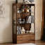 Vitrines en bois massif brun noisette