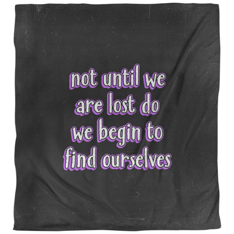 Housse de couette réversible simple Quotes Find Yourself, Mauve, Housse de couette pour grand lit