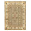 Hand Knotted Wool Oriental Area Rug in Green And Ivory