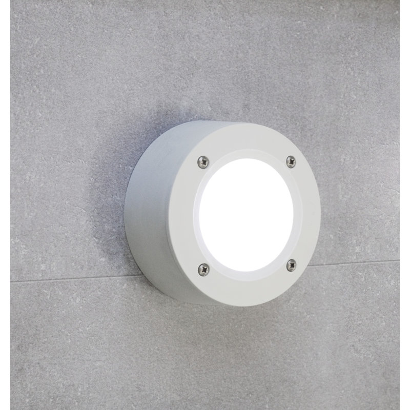 Elsaid Integrated LED Outdoor Flush Mount, Grey