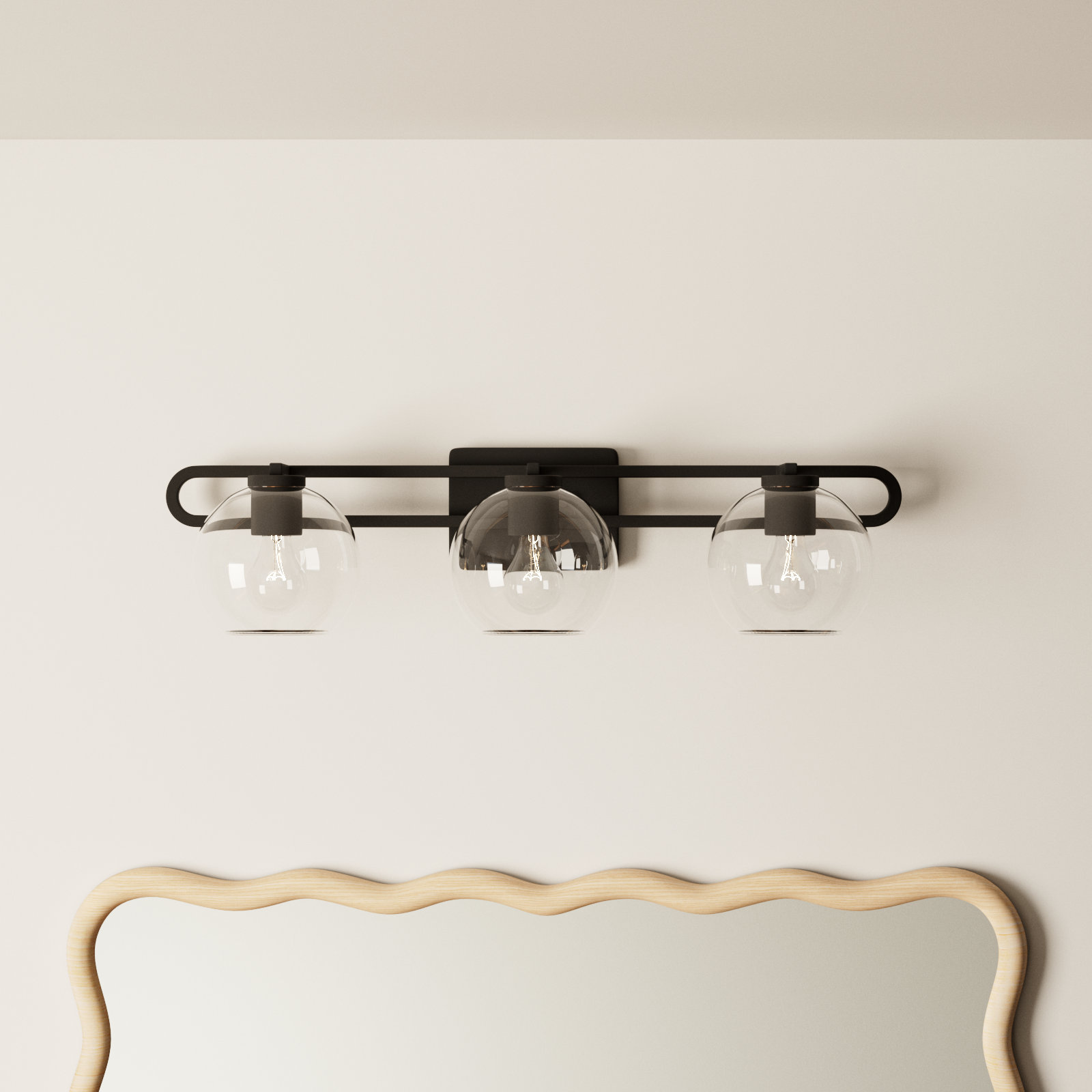 Eveline 3-Light Dimmable Vanity Light, Midnight Black