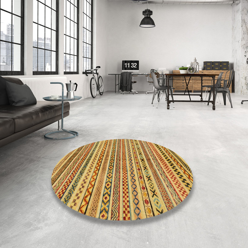 Abstract Indoor Rug, Round 7'