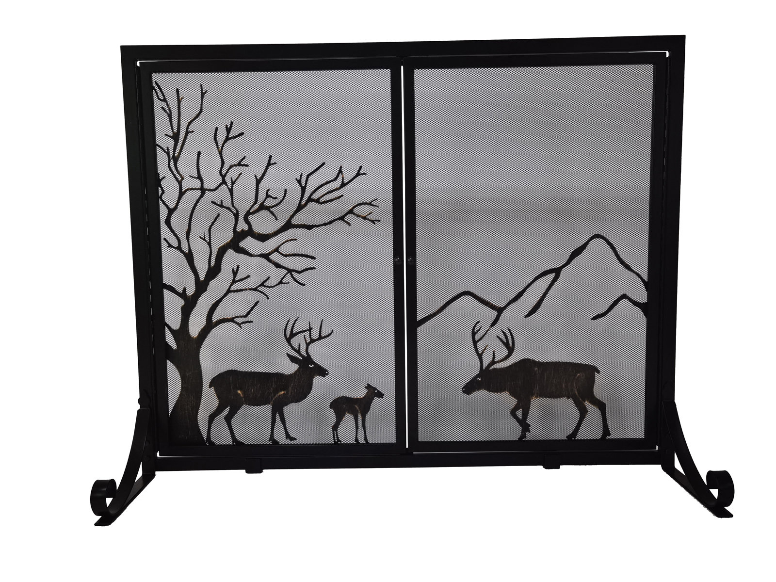 Millwood Pines Aundrey Steel Fireplace Screen | Wayfair