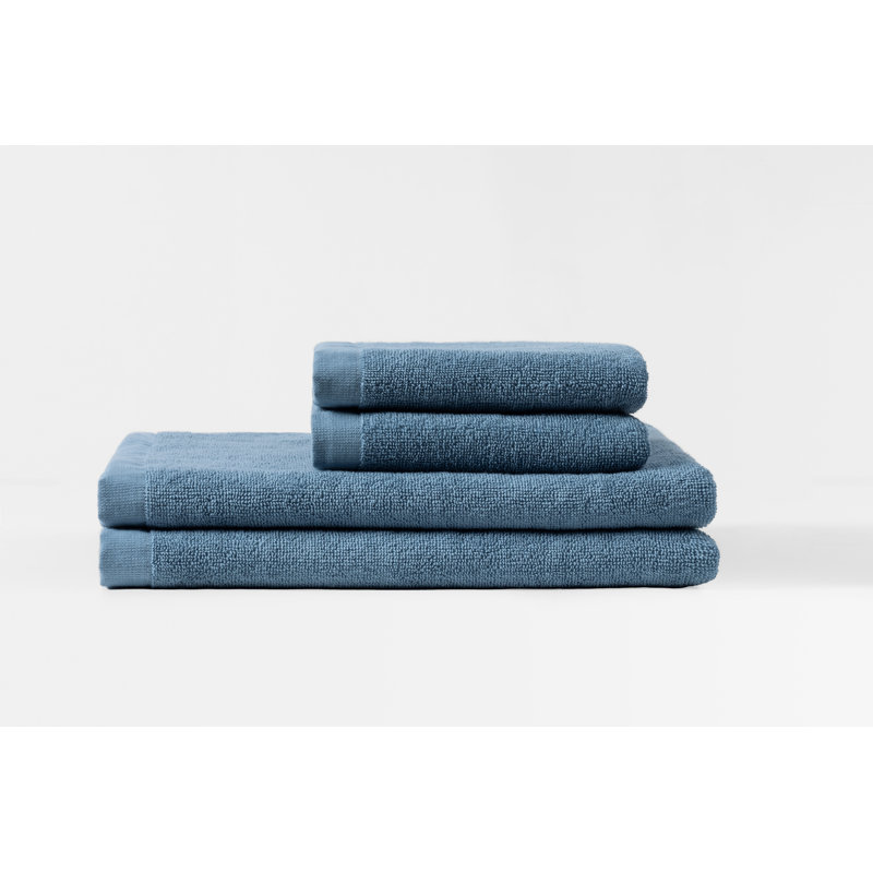 Classic Organic 4Pc Towel Set, Cerulean