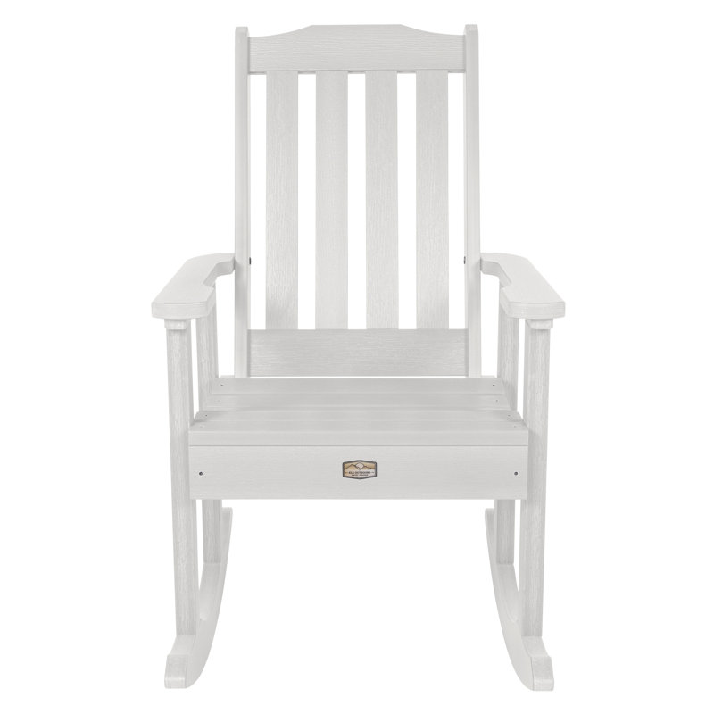 Chaise berçante d'extérieur en plastique, Blanc