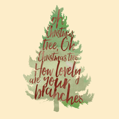 Aquarelle arbre de Noël 2