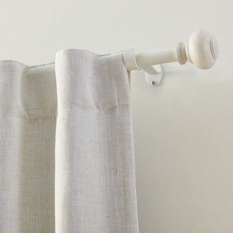 Tringle à rideau ajustable Samir Rustic, L 48 po x L 86 po, Érable