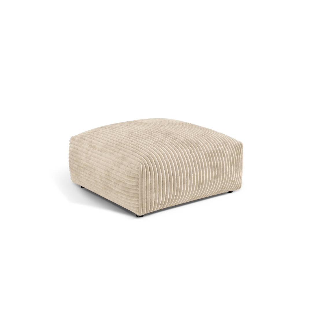 Carlens 106cm Wide Solid Colour Pouffe Ottoman