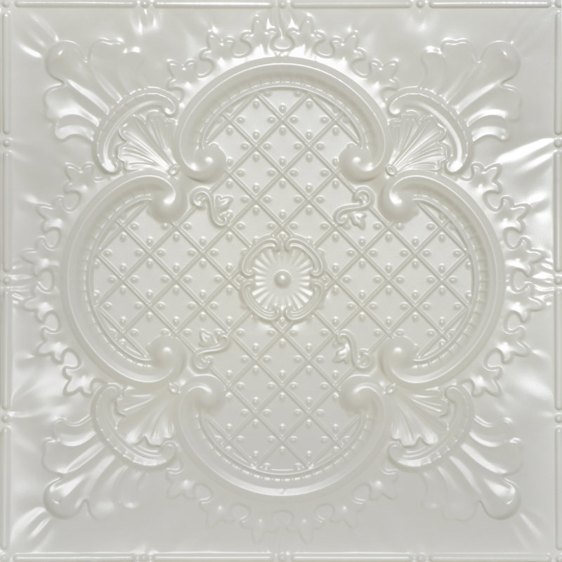 Carreau de plafond en étain clouté 2 pi x 2 pi Majestic, Coquille d'œuf