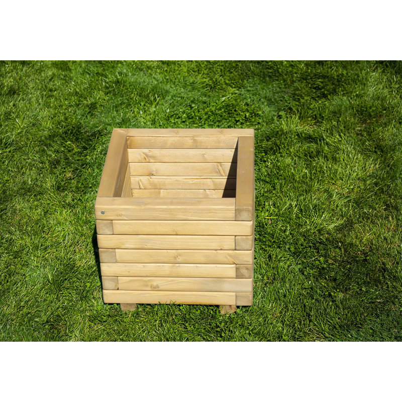 Buckmaster Handmade Wood Planter Box, 35cm H x 40cm W x 40cm D