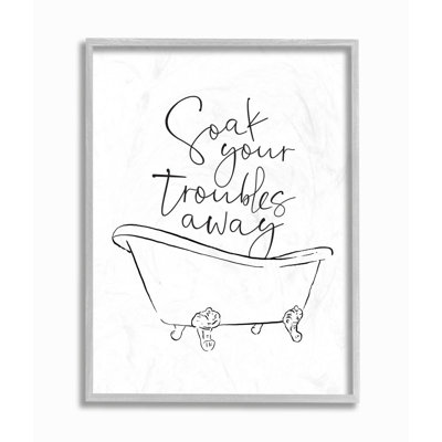 «Soak Your Trouble Ink Dessin Bathroom Design» par Milli Villa - impression d'art graphique