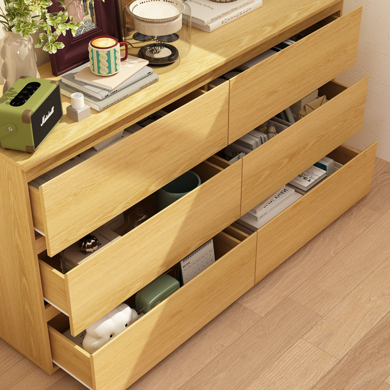 6-Drawer Dresser With Strong Storage, Yellow