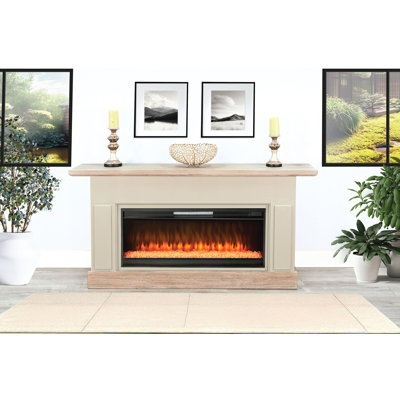 72" Mantle with Electric Fireplace 