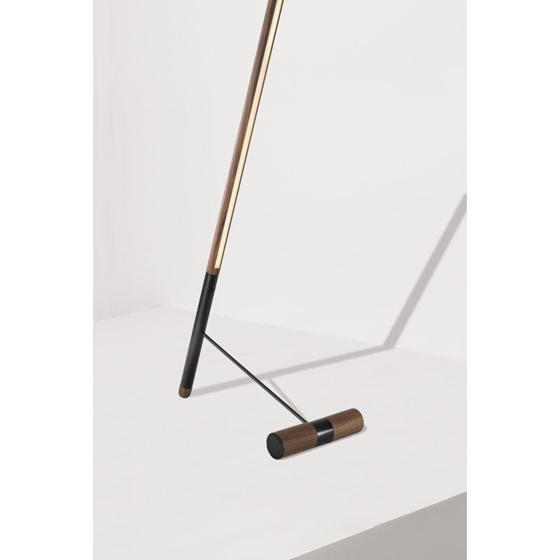 Linea LED Floor Lamp, Graphite, Walnut