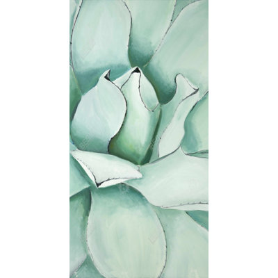 Succulent closeup - 15.75"x31.50" Desk mat