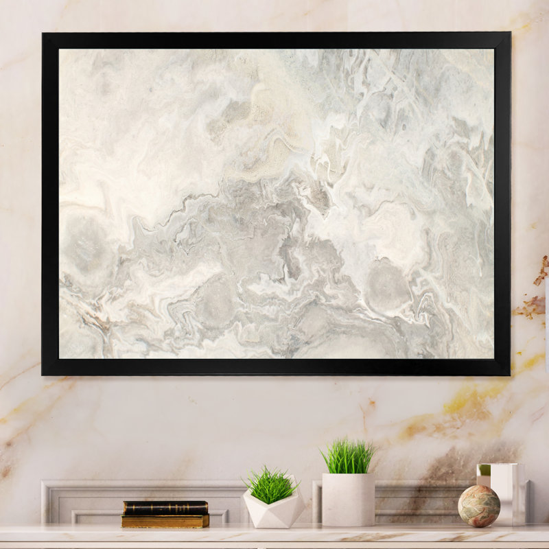 «Wave Art» par Shades Of Cream III, impression sur toile, H 16 po x l 32 po x P 1 po, Cadre noir