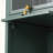 Dark Green 4-Tier Glass Door Storage Cabinet