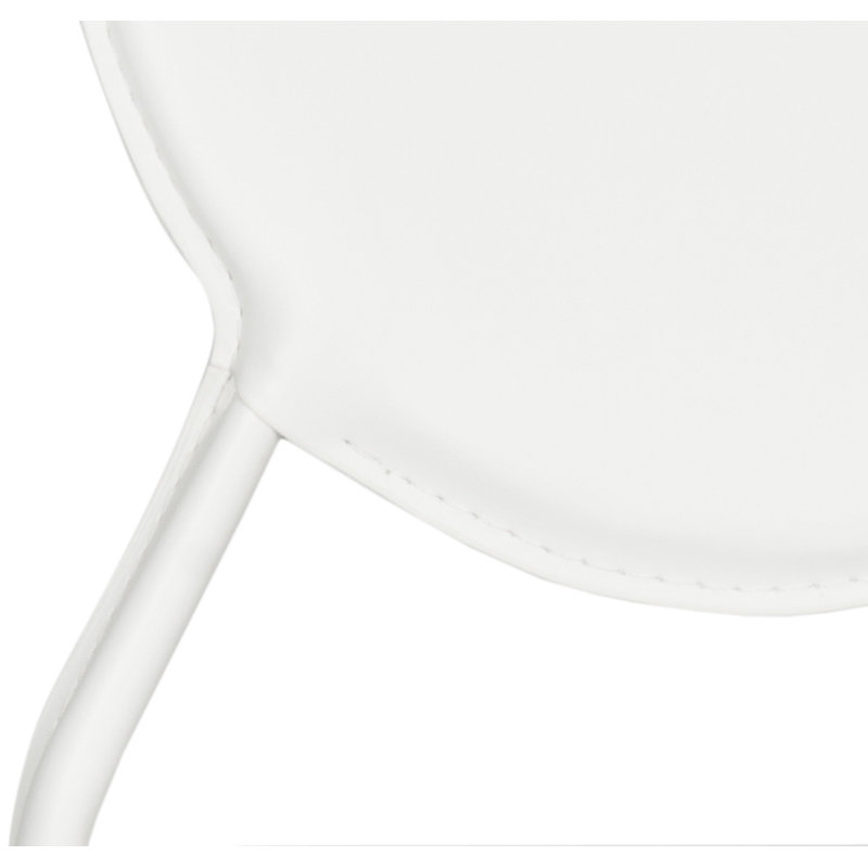 Oxon Hill 18.5'' H Faux Leather Upholstered Side Chair, PVC+Sponge - White