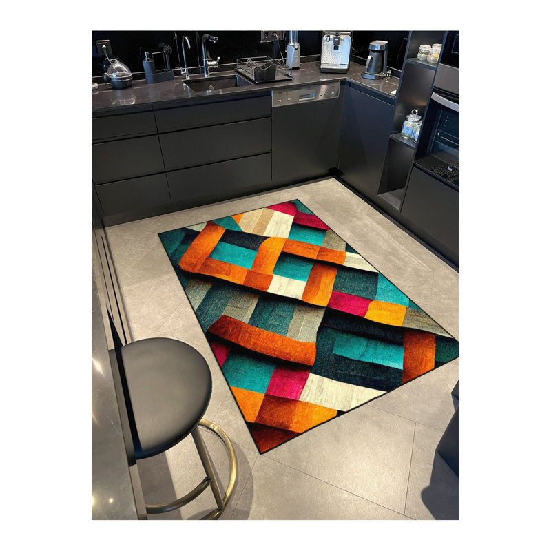 Tapis lavable à motifs superposés, Sous-tapis rectangulaire 2 pi 4 po x 3 pi 11 po