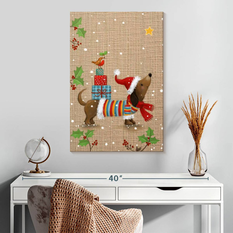 Lelend Christmas Dachshund, 30" H x 20" W