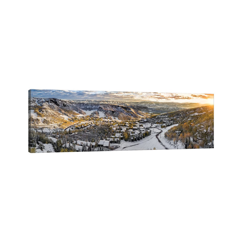 Snowy Glimpse by Jonathan Ross Photography - Wrapped Canvas Print, 30.48 cm H x 91.44 cm W x 1.91 cm D