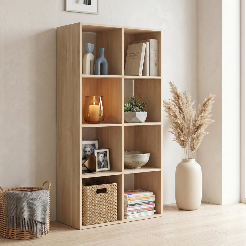 Piperton 8 Cube Organizer, (4 Shelves) 47"H x 24"W x 12"D.
