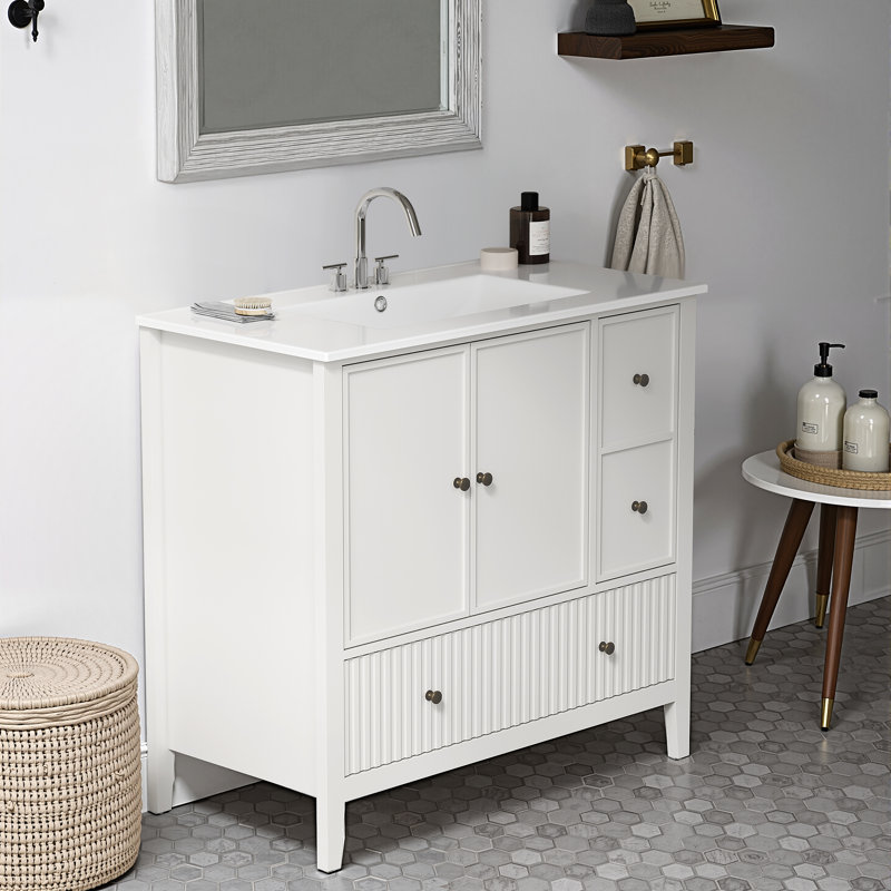 36“ Single Bathroom Vanity with Ceramic Top
