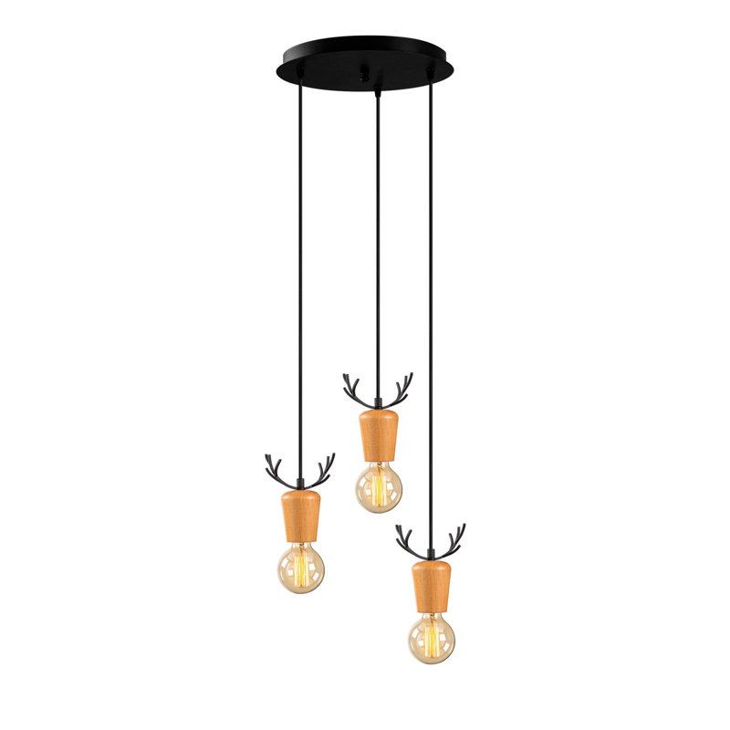 Luminaire suspendu en grappe à 3 lumières Mccracken