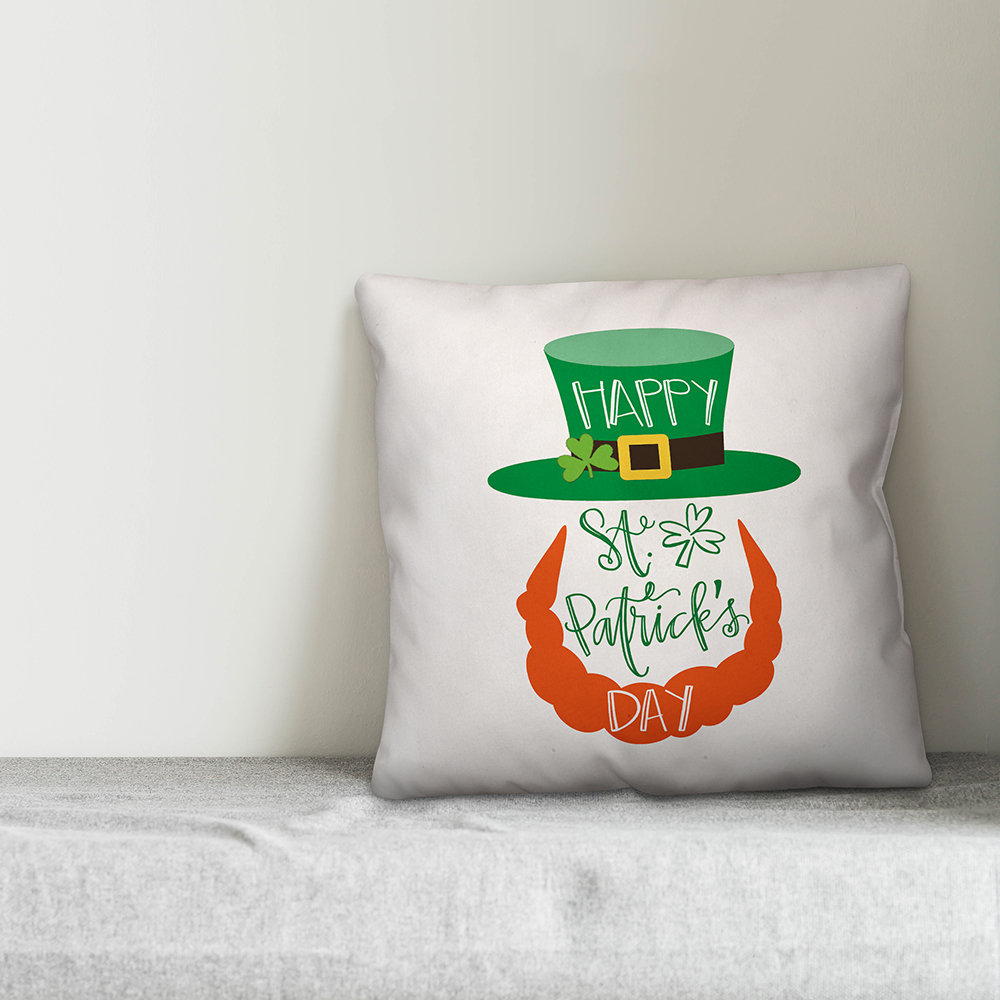 Patty Happy St. Patrick's Day Leprechaun Throw Pillow Designs Direct Creative Group